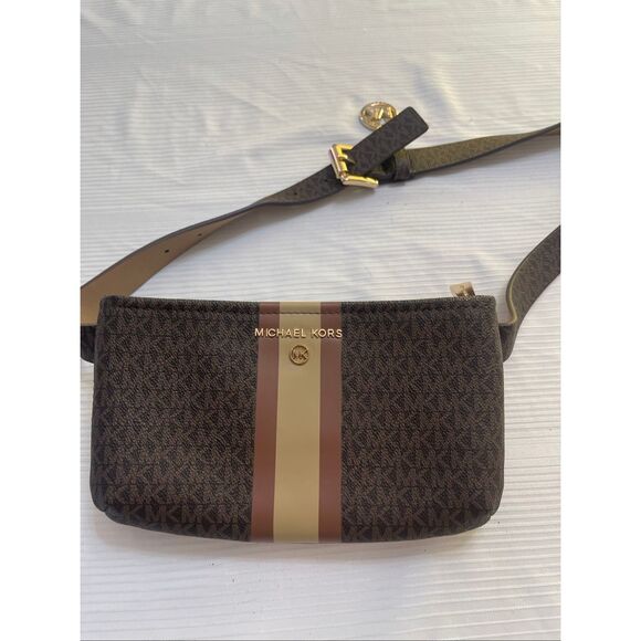 Michael Kors Fanny Pack Adjustable Logo Belt Bag Size S/M - Picture 2 of 8